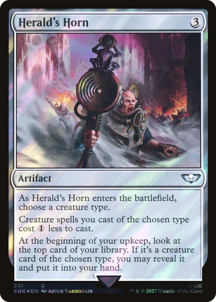 {C} Herald's Horn (Surge Foil) [Universes Beyond: Warhammer 40,000][SF 40K 241]