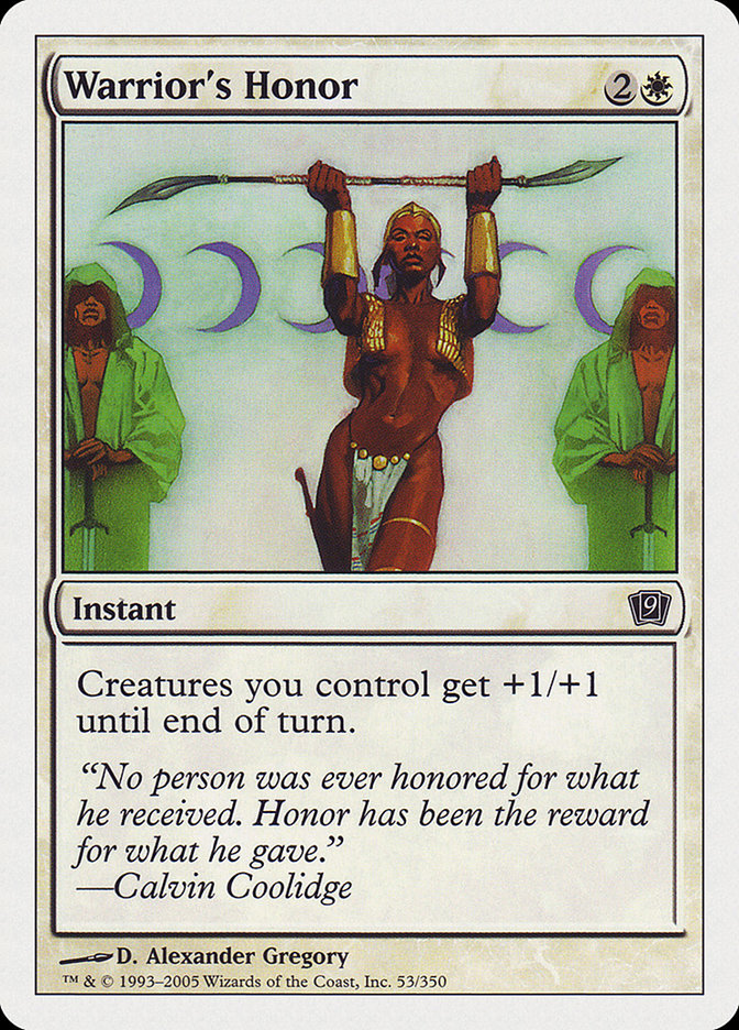 {C} Warrior's Honor [Ninth Edition][9ED 053]