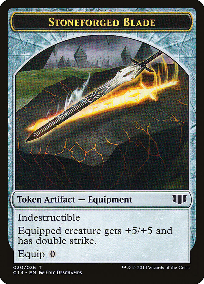 {T} Stoneforged Blade // Germ Double-sided Token [Commander 2014 Tokens][TC14 030]