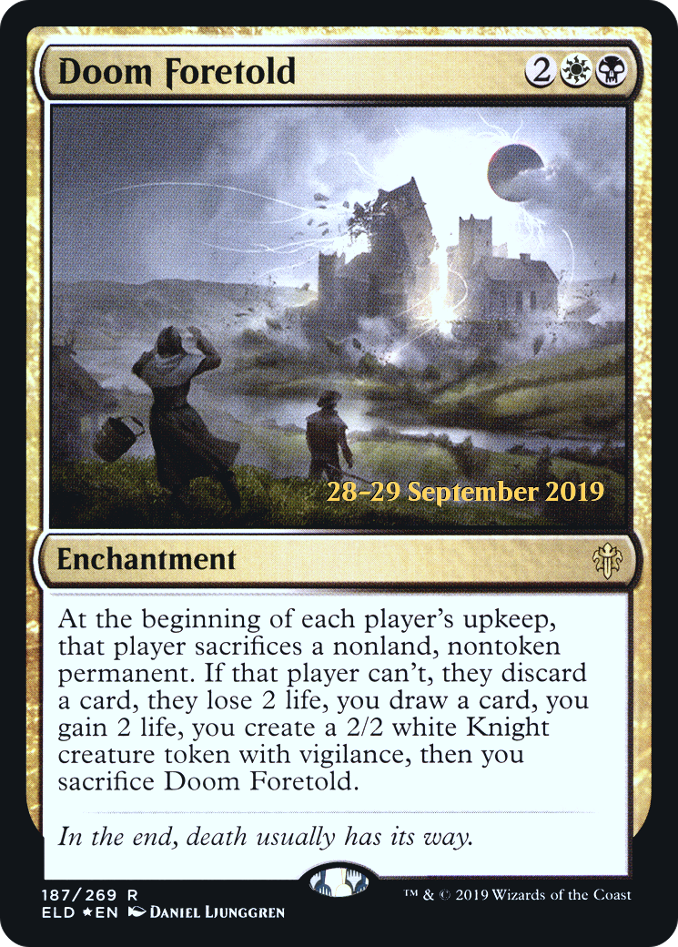 {R} Doom Foretold [Throne of Eldraine Prerelease Promos][PR ELD 187]