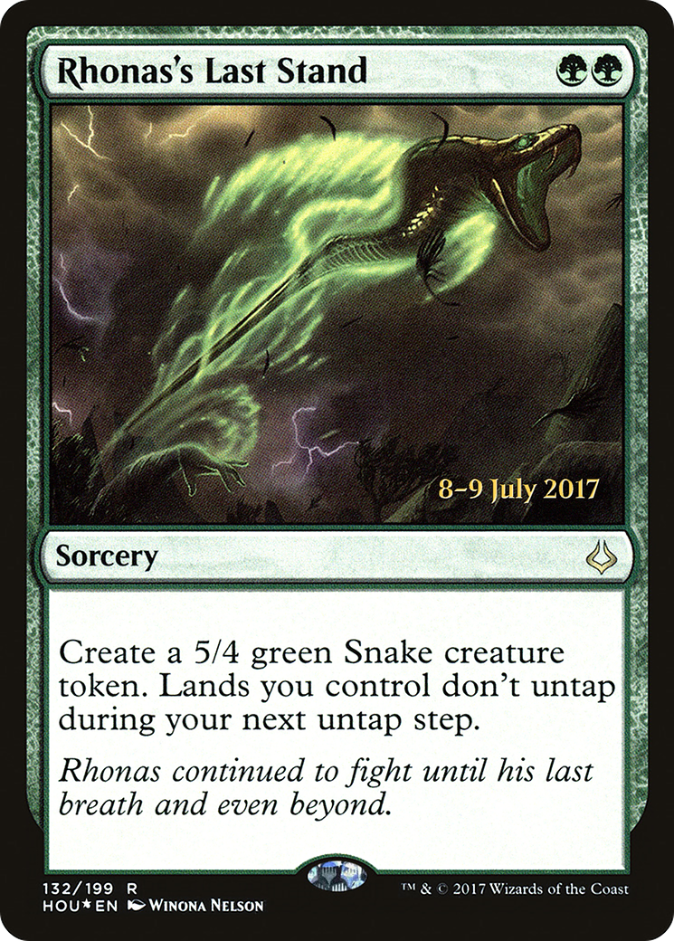 {R} Rhonas's Last Stand [Hour of Devastation Prerelease Promos][PR HOU 132]
