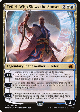 {R} Teferi, Who Slows the Sunset [Innistrad: Midnight Hunt][MID 245]