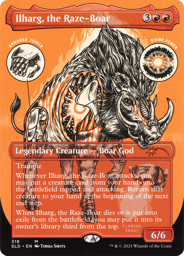 Ilharg, the Raze-Boar [SLD-318]  (Borderless) Etched Foil