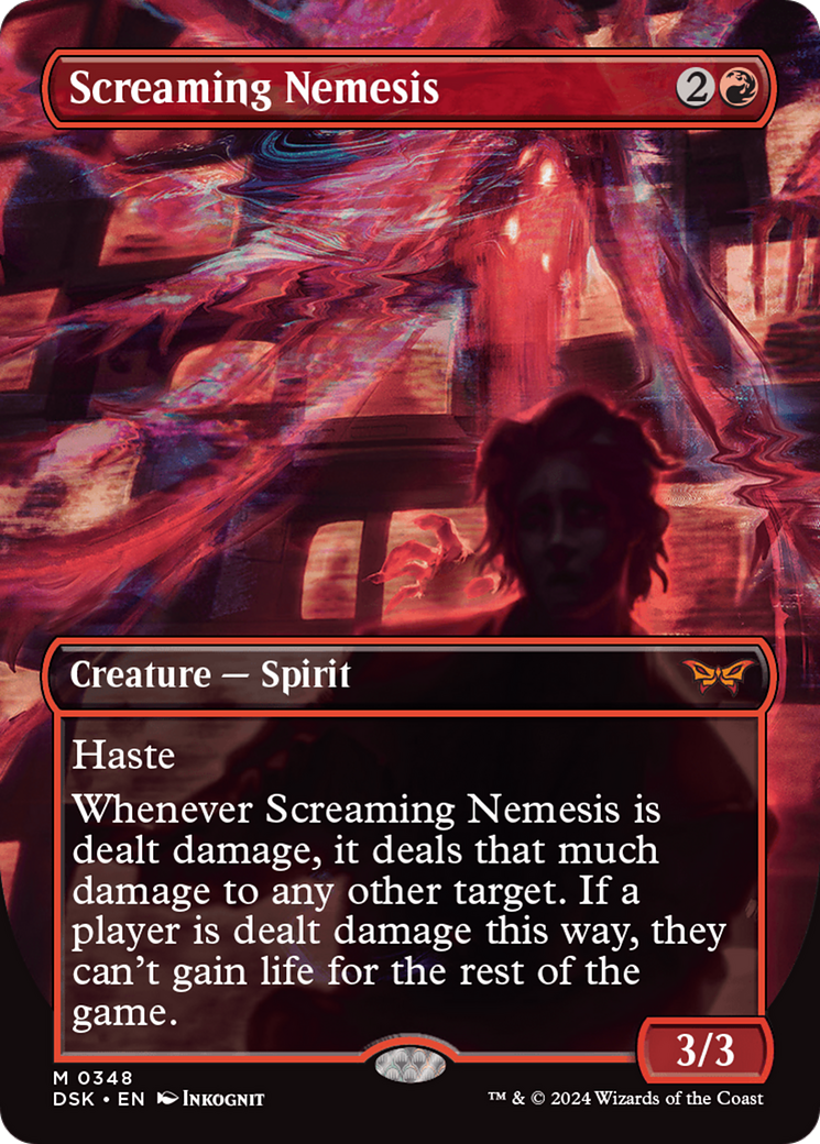 {@R} Screaming Nemesis (Borderless) [Duskmourn: House of Horror][DSK 348]