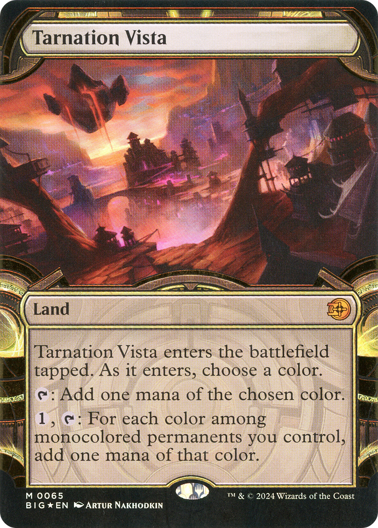 {@R} Tarnation Vista (Showcase) (Raised Foil) [Outlaws of Thunder Junction: The Big Score][BIG 065]