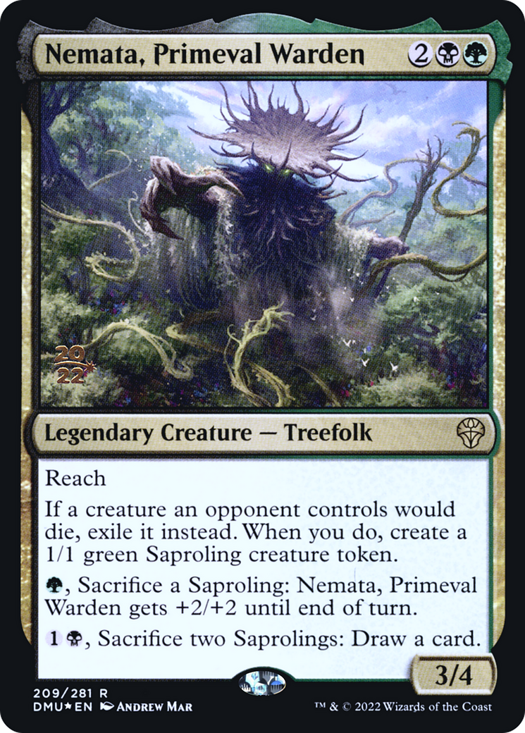 {R} Nemata, Primeval Warden [Dominaria United Prerelease Promos][PR DMU 209]