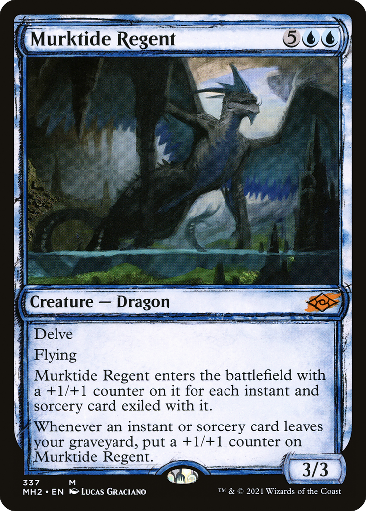 {R} Murktide Regent (Showcase) (Foil): (Showcase) [Modern Horizons 2] [MH2 337]