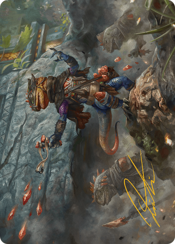 {A} Agate Instigator Art Card (Gold-Stamped Signature) [Bloomburrow Art Series][GS ABLB 033]