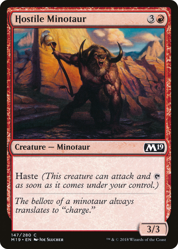 {C} Hostile Minotaur [Core Set 2019][M19 147]