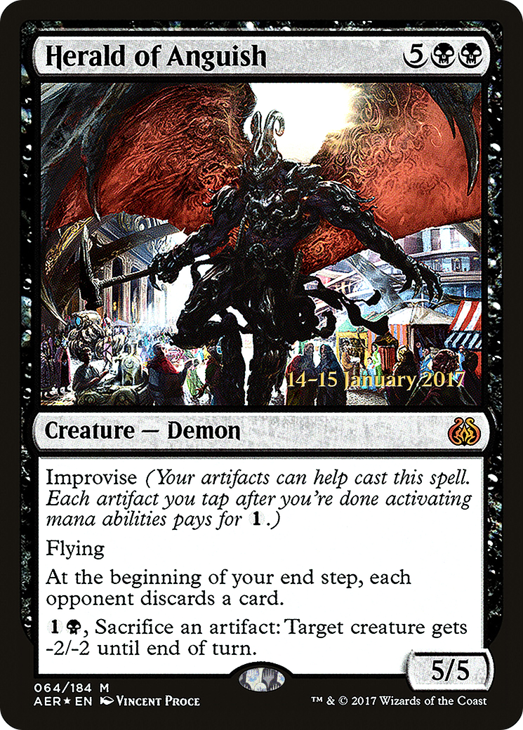 {R} Herald of Anguish [Aether Revolt Prerelease Promos][PR AER 064]