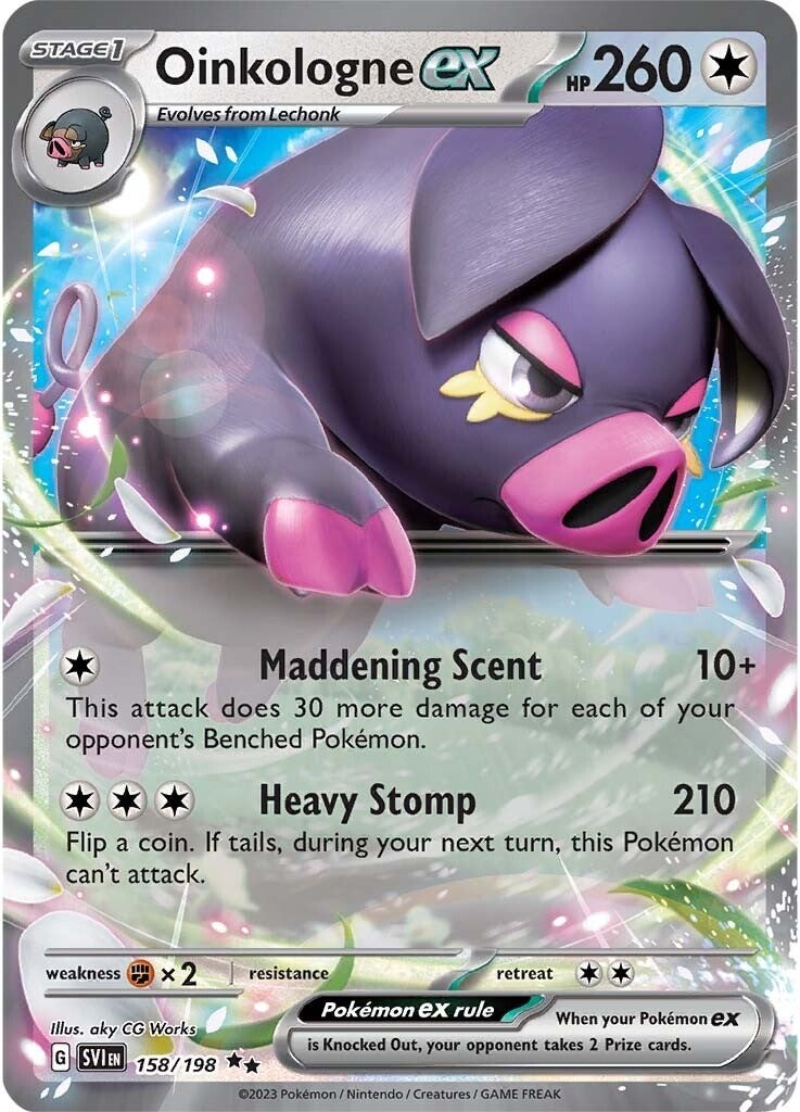 [JUM PKM-R] Oinkalogne ex (158/198) (Jumbo Card) [Scarlet & Violet: Base Set]