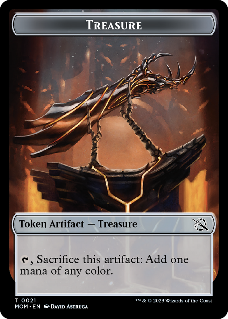 {T} Treasure (21) // Dinosaur Double-Sided Token [March of the Machine Tokens][TMOM 21//7]