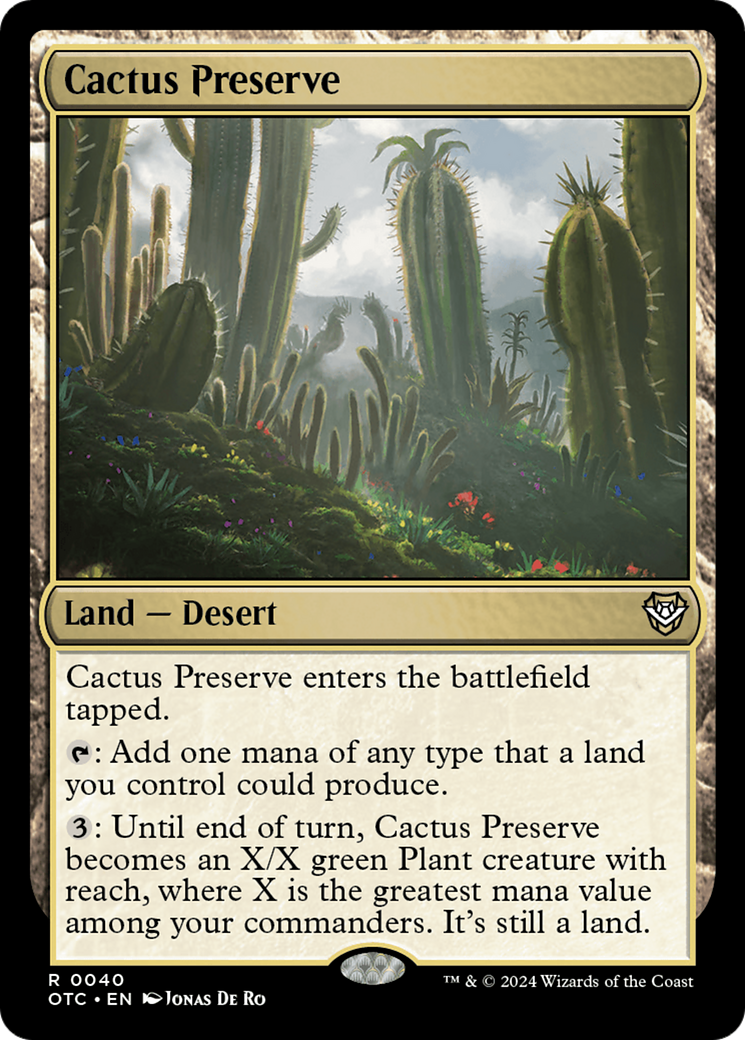 {R} Cactus Preserve [Outlaws of Thunder Junction Commander][OTC 040]
