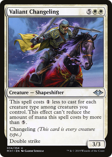 {C} Valiant Changeling [Modern Horizons][MH1 034]