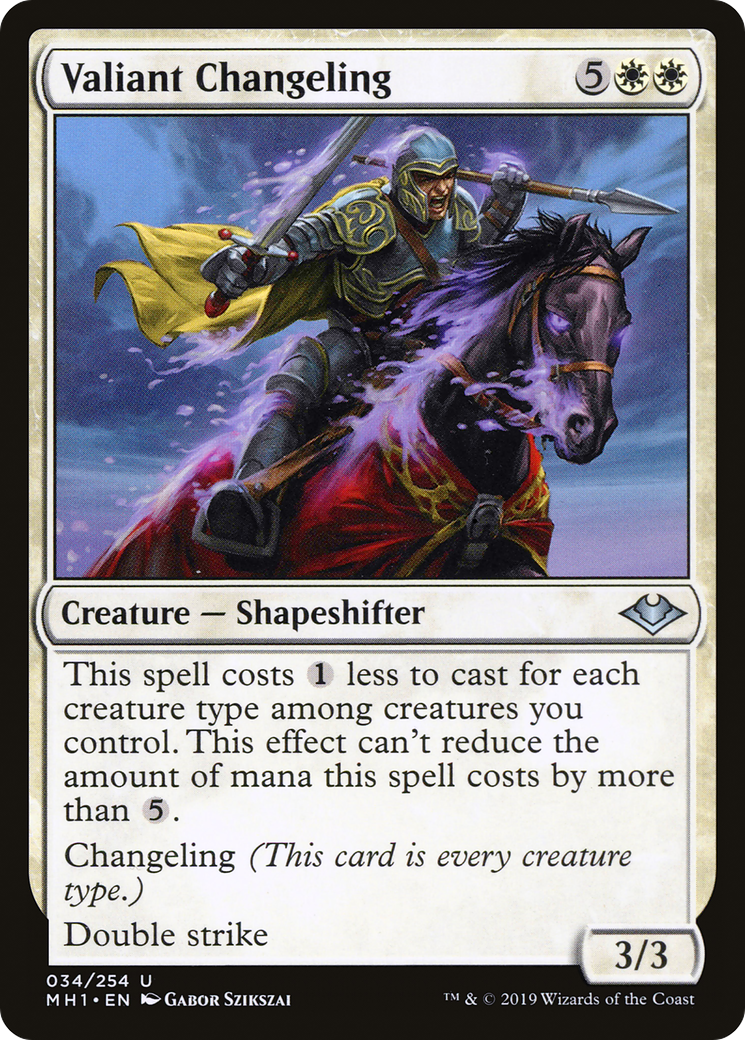 {C} Valiant Changeling [Modern Horizons][MH1 034]