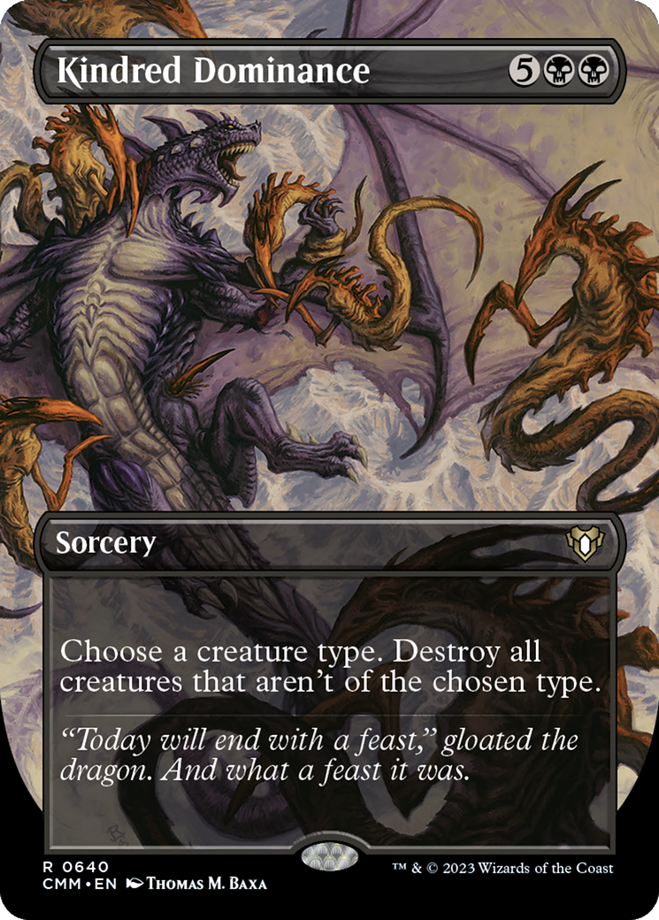 {R} Kindred Dominance (Borderless Alternate Art) [Commander Masters][CMM 640]