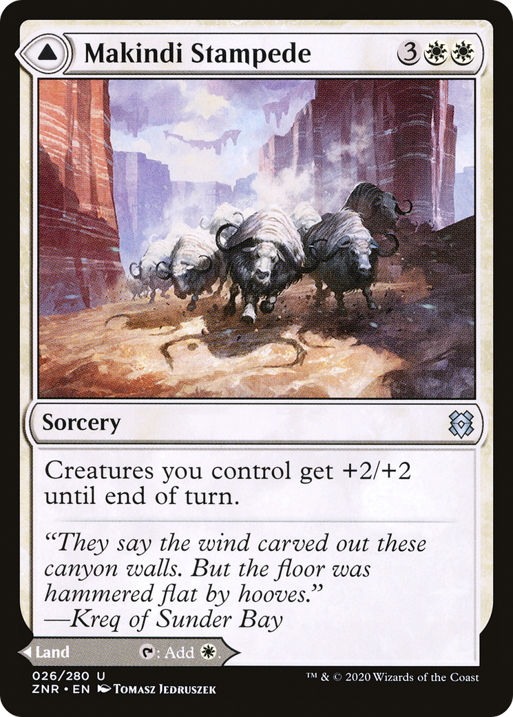 {C} Makindi Stampede // Makindi Mesas [Zendikar Rising][ZNR 026]