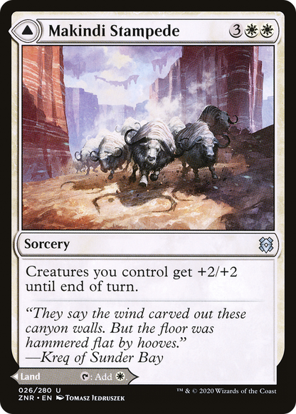 {C} Makindi Stampede // Makindi Mesas [Zendikar Rising][ZNR 026]