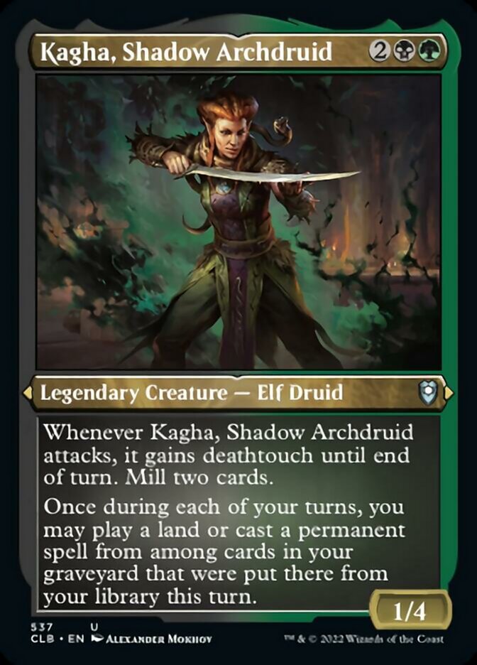 {C} Kagha, Shadow Archdruid (Foil Etched) [Commander Legends: Battle for Baldur's Gate][CLB 537]