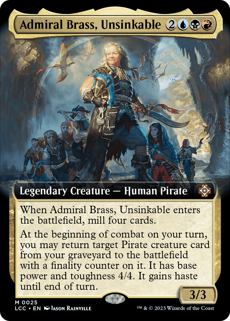 {R} Admiral Brass, Unsinkable (Extended Art) [The Lost Caverns of Ixalan Commander][LCC 025]