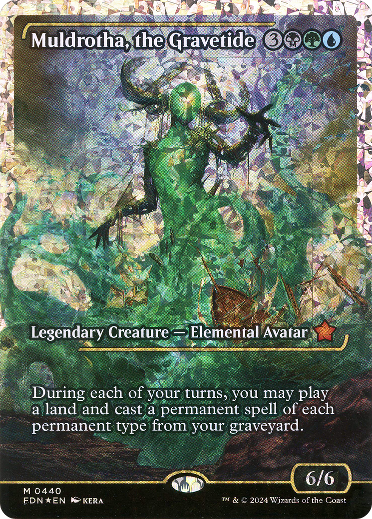 {@R} Muldrotha, the Gravetide (Showcase) (Fracture Foil) (Japanese) [Foundations][JP FDN 440]