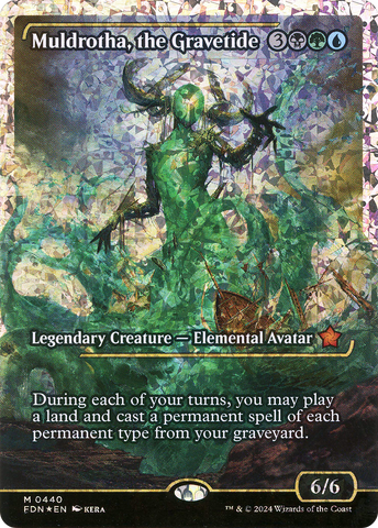 {@R} Muldrotha, the Gravetide (Showcase) (Fracture Foil) (Japanese) [Foundations][JP FDN 440]