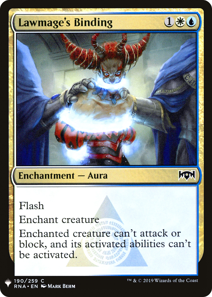{C} Lawmage's Binding [Mystery Booster][LS RNA 190]