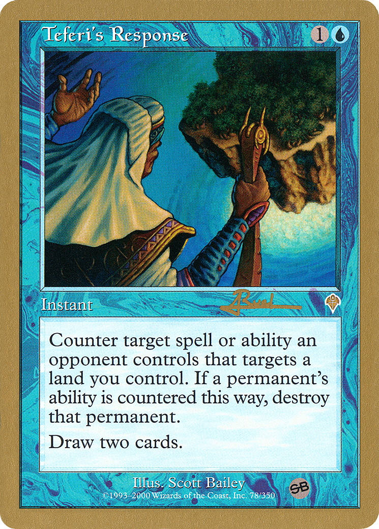 {R} Teferi's Response (Antoine Ruel) (SB) [World Championship Decks 2001][GB WC01 AR78SB]