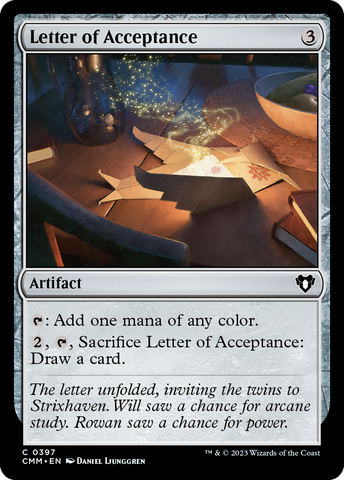 {C} Letter of Acceptance [Commander Masters][CMM 397]