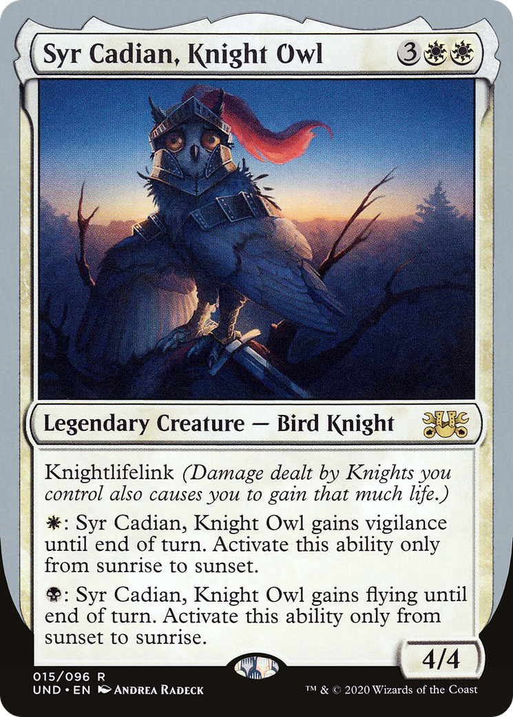 {R} Syr Cadian, Knight Owl [Unsanctioned][UND 015]