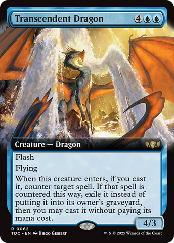{R} Transcendent Dragon (Extended Art) [Tarkir: Dragonstorm Commander][TDC 062]