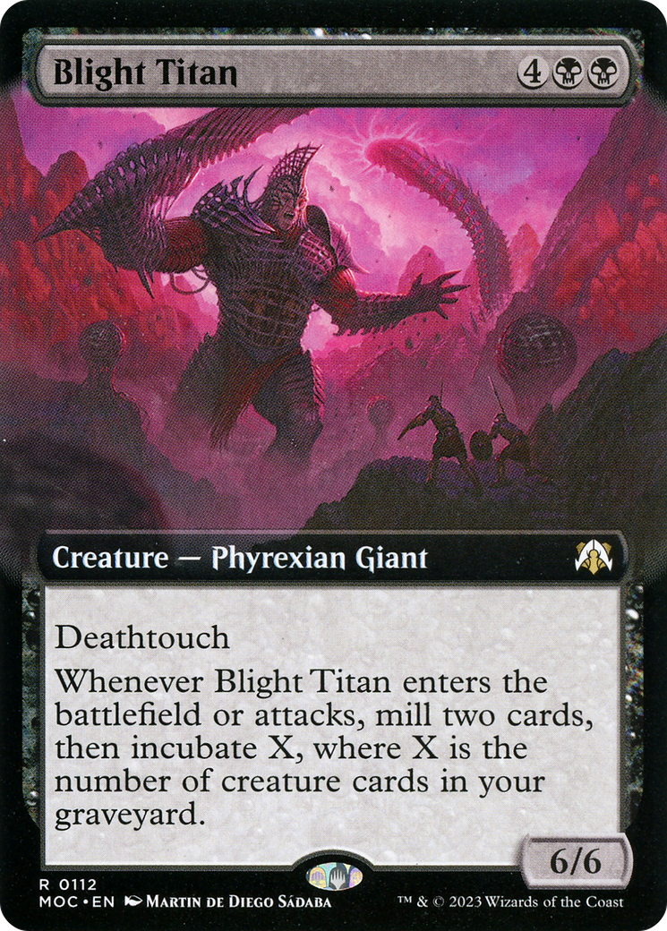 {R} Blight Titan (Extended Art) [March of the Machine Commander][MOC 112]