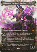 {R} Liliana of the Dark Realms (Borderless) (Raised Foil) [Bloomburrow Commander][BLC 094]