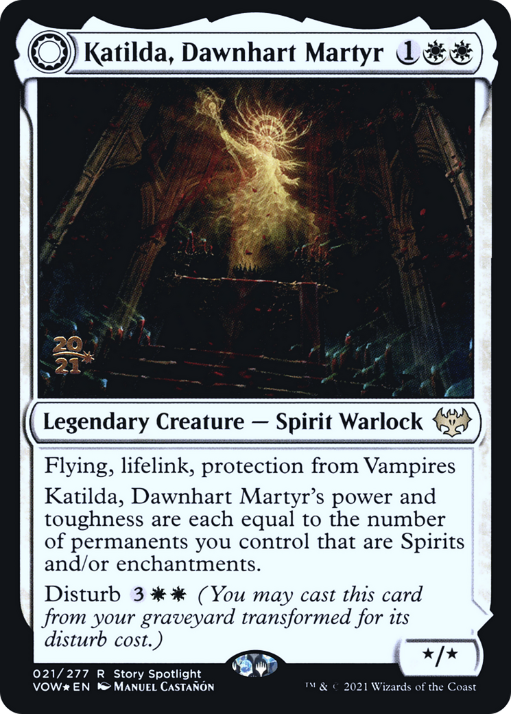 {R} Katilda, Dawnhart Martyr // Katilda's Rising Dawn [Innistrad: Crimson Vow Prerelease Promos][PR VOW 021]