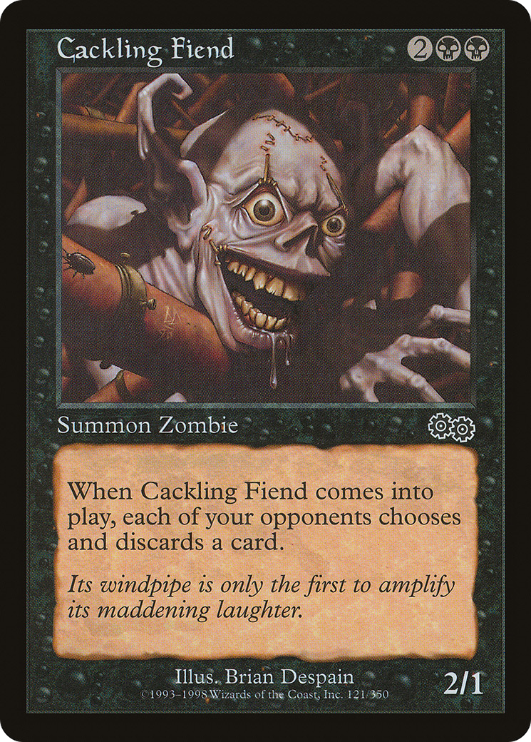 {C} Cackling Fiend [Urza's Saga][USG 121]