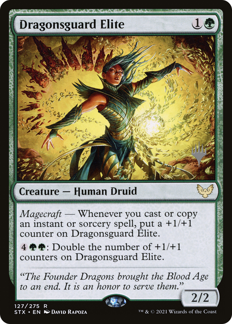 {R} Dragonsguard Elite (Promo Pack) [Strixhaven: School of Mages Promos][PP STX 127]