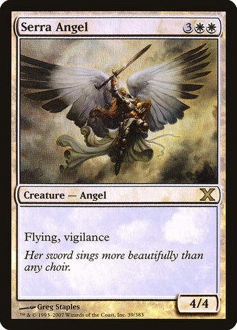 {R} Serra Angel (Premium Foil) [Tenth Edition][FP 10E 039]