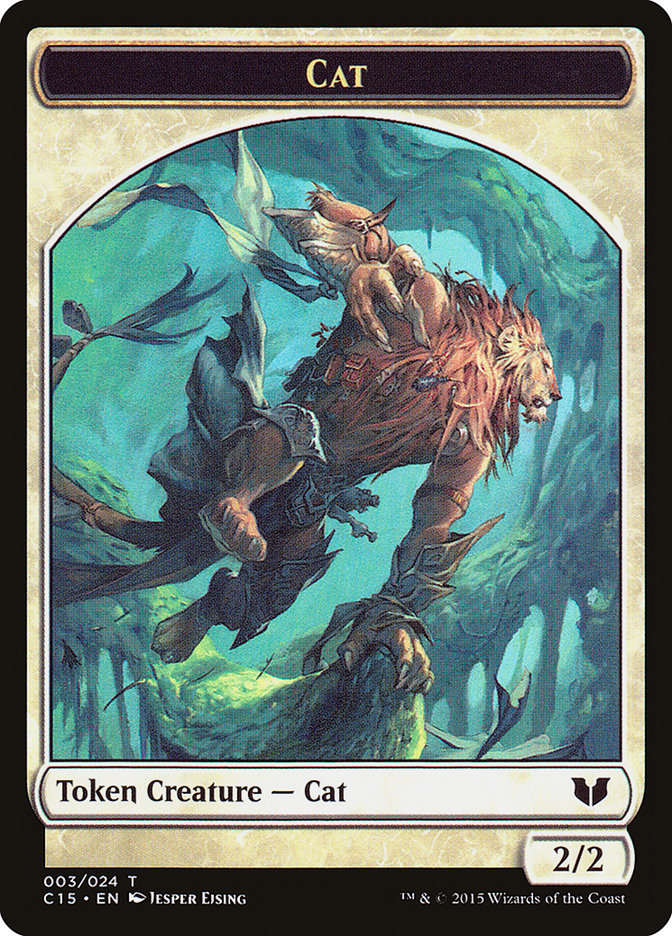 {T} Spirit (023) // Cat Double-sided Token [Commander 2015 Tokens][TC15 023] - Misty Mountain Games