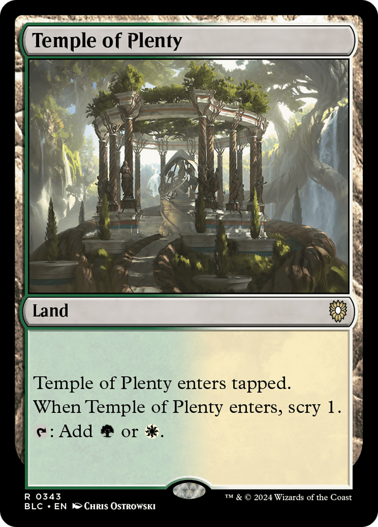 {R} Temple of Plenty [Bloomburrow Commander][BLC 343]
