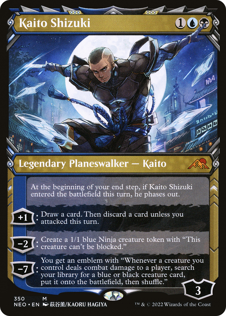 {R} Kaito Shizuki (Showcase Ninja) [Kamigawa: Neon Dynasty][NEO 350]
