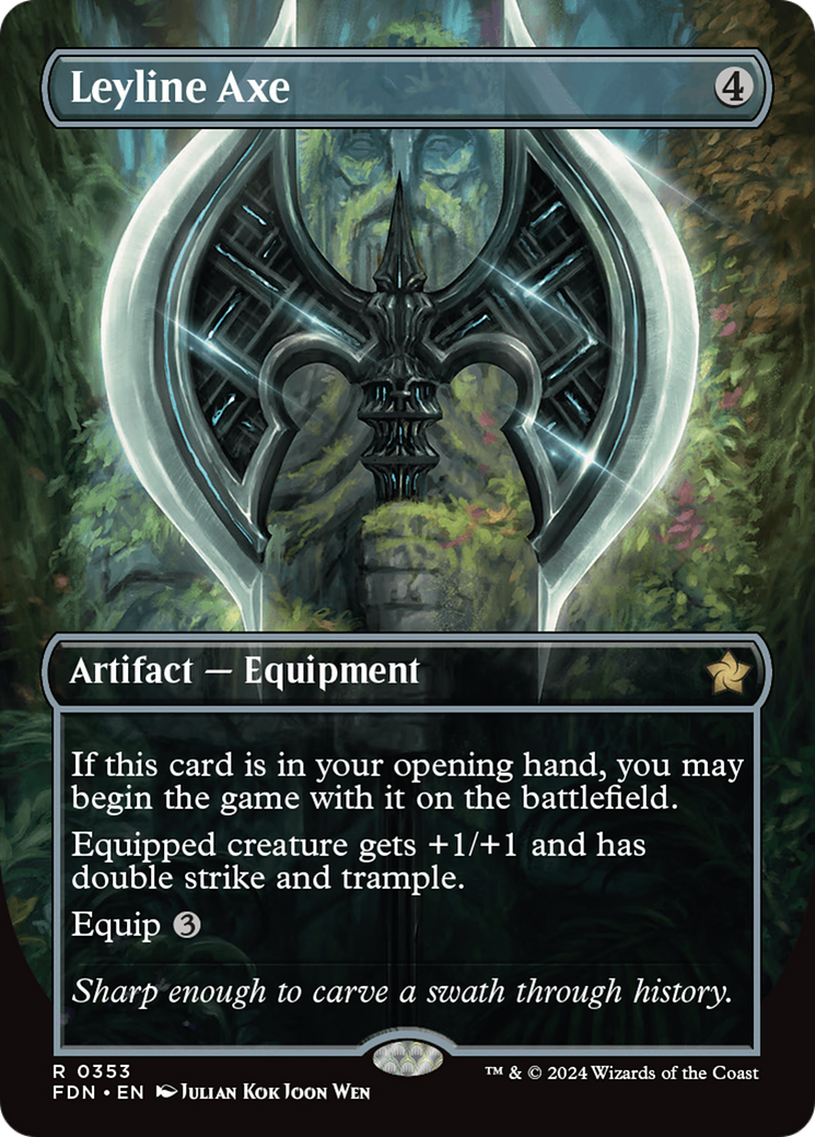 {@R} Leyline Axe (Borderless) [Foundations][FDN 353]