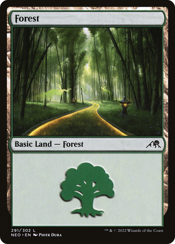 {B}[NEO 291] Forest (291) [Kamigawa: Neon Dynasty]
