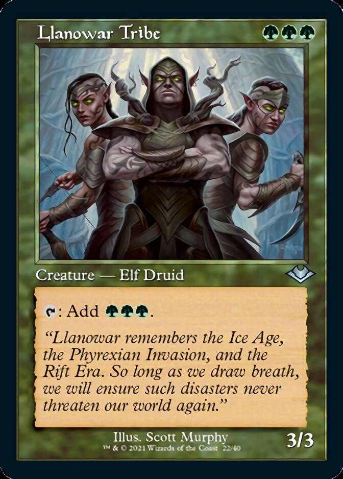 {C} Llanowar Tribe (Retro Foil Etched) [Modern Horizons 2][RF ET MH1 022]
