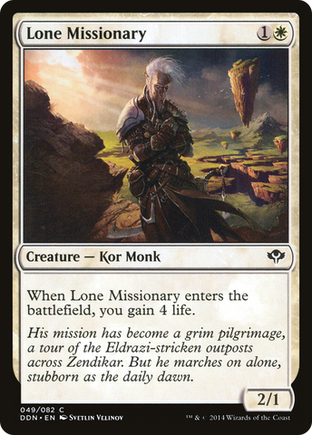 {C} Lone Missionary [Duel Decks: Speed vs. Cunning][DDN 049]