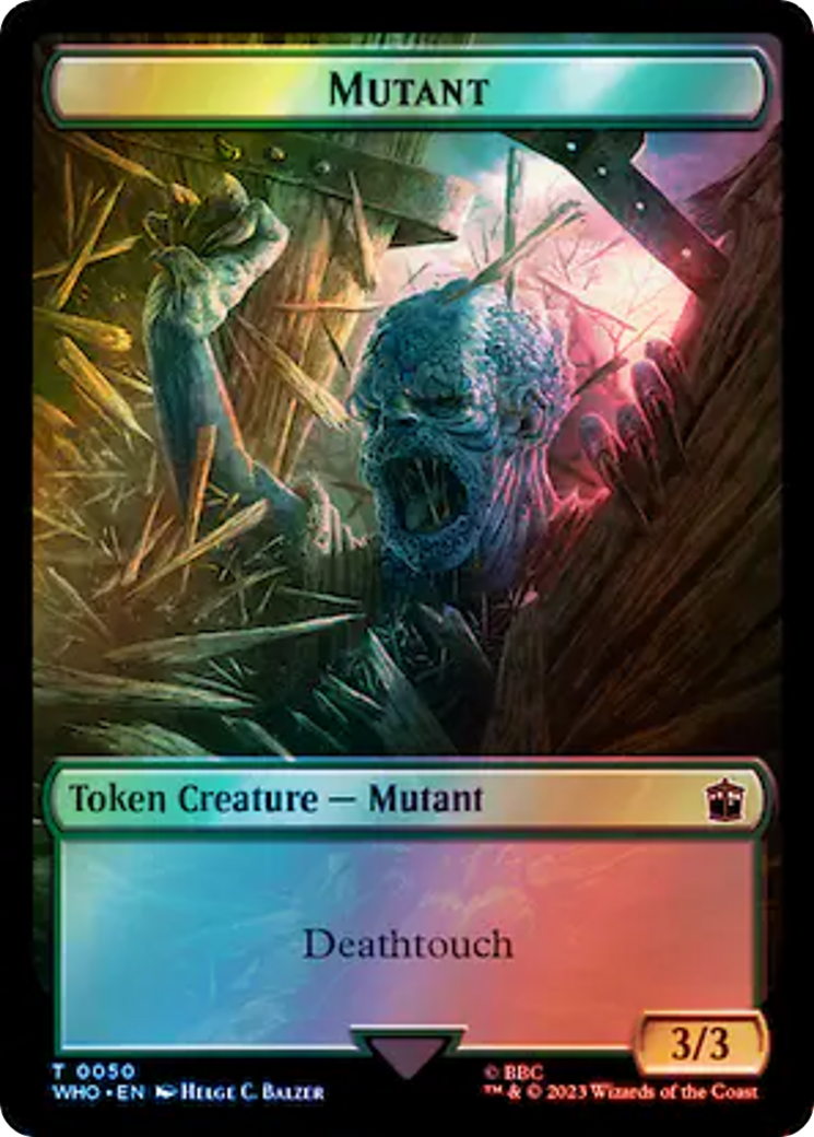 {T} Soldier // Mutant Double-Sided Token (Surge Foil) [Doctor Who Tokens][TWHO 40//50]