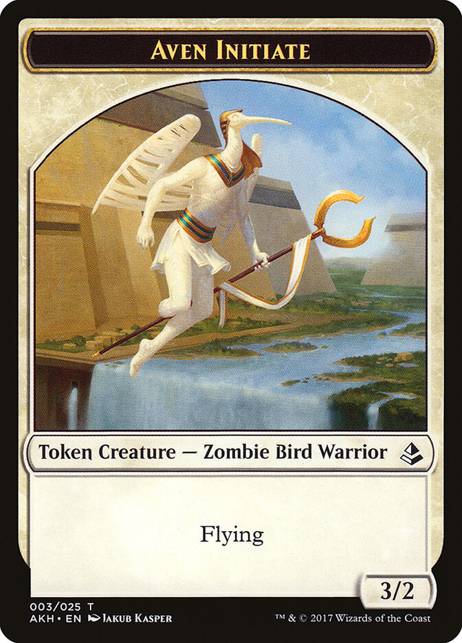 {T} Aven Initiate // Snake Double-sided Token [Amonkhet Tokens][TAKH 003]