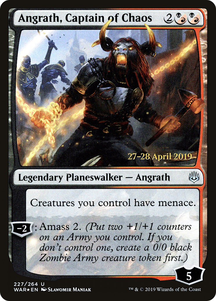 {C} Angrath, Captain of Chaos [War of the Spark Prerelease Promos][PR WAR 227]