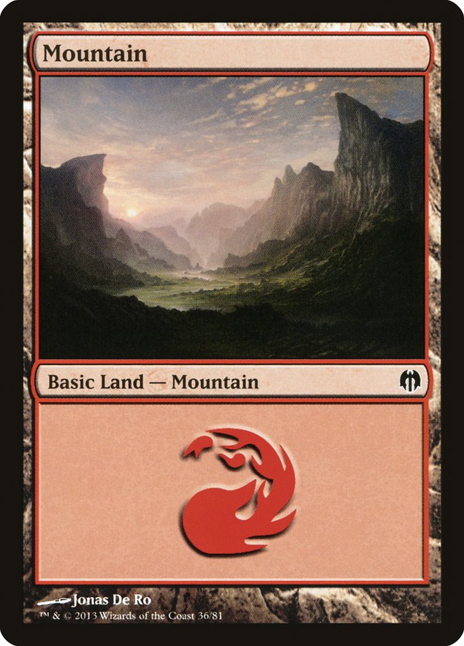 {B}[DDL 036] Mountain (36) [Duel Decks: Heroes vs. Monsters]