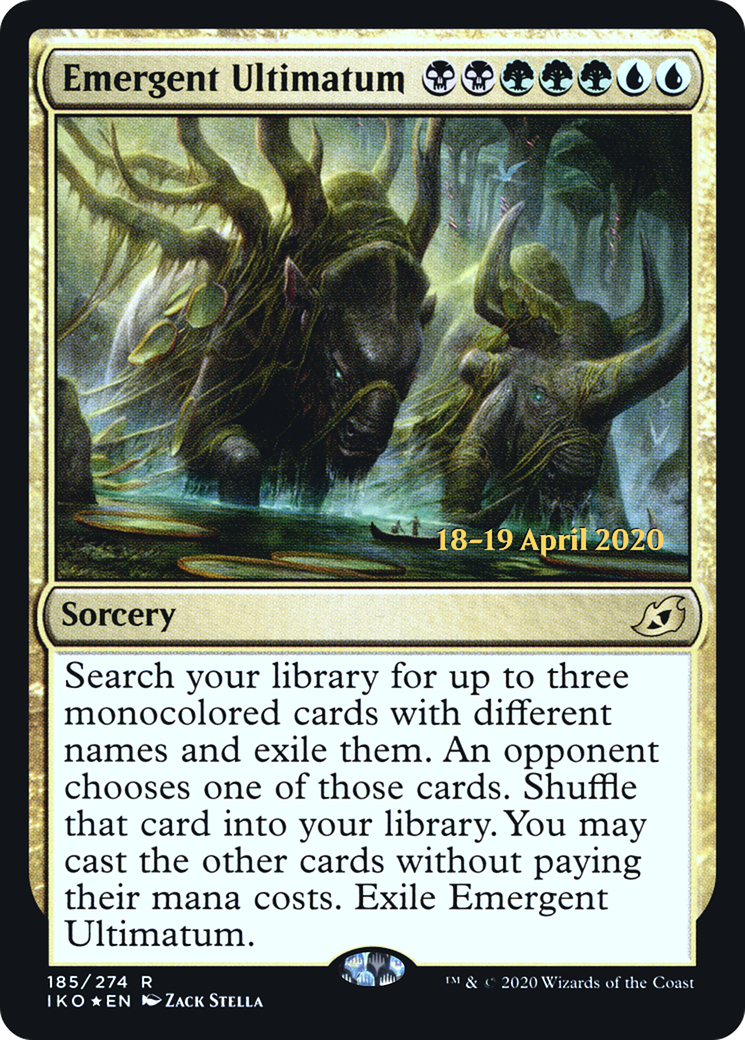 {R} Emergent Ultimatum [Ikoria: Lair of Behemoths Prerelease Promos][PR IKO 185]