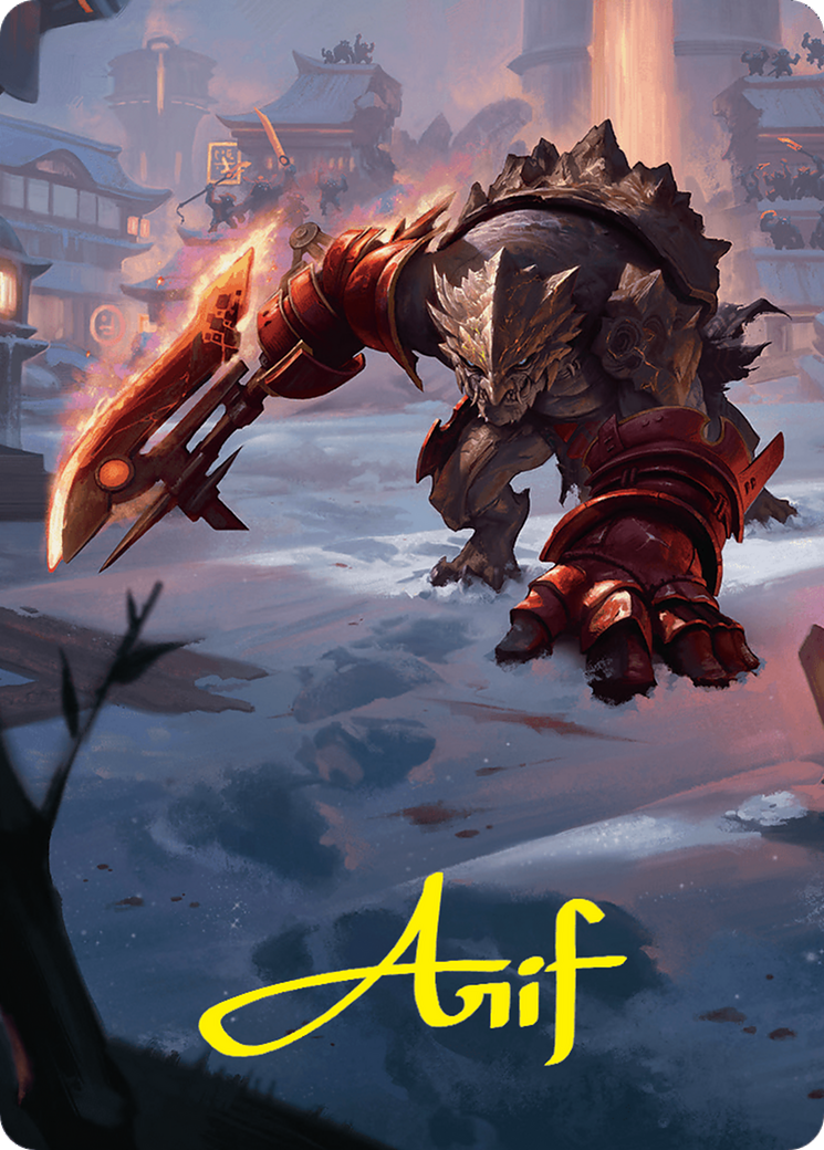 {A} Searslicer Goblin Art Card (39/54) (Gold-Stamped Signature) [Foundations Art Series][GS AFDN 039]